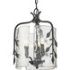 Calla 3 Light 13 inch Natural Black Pendant Ceiling Light